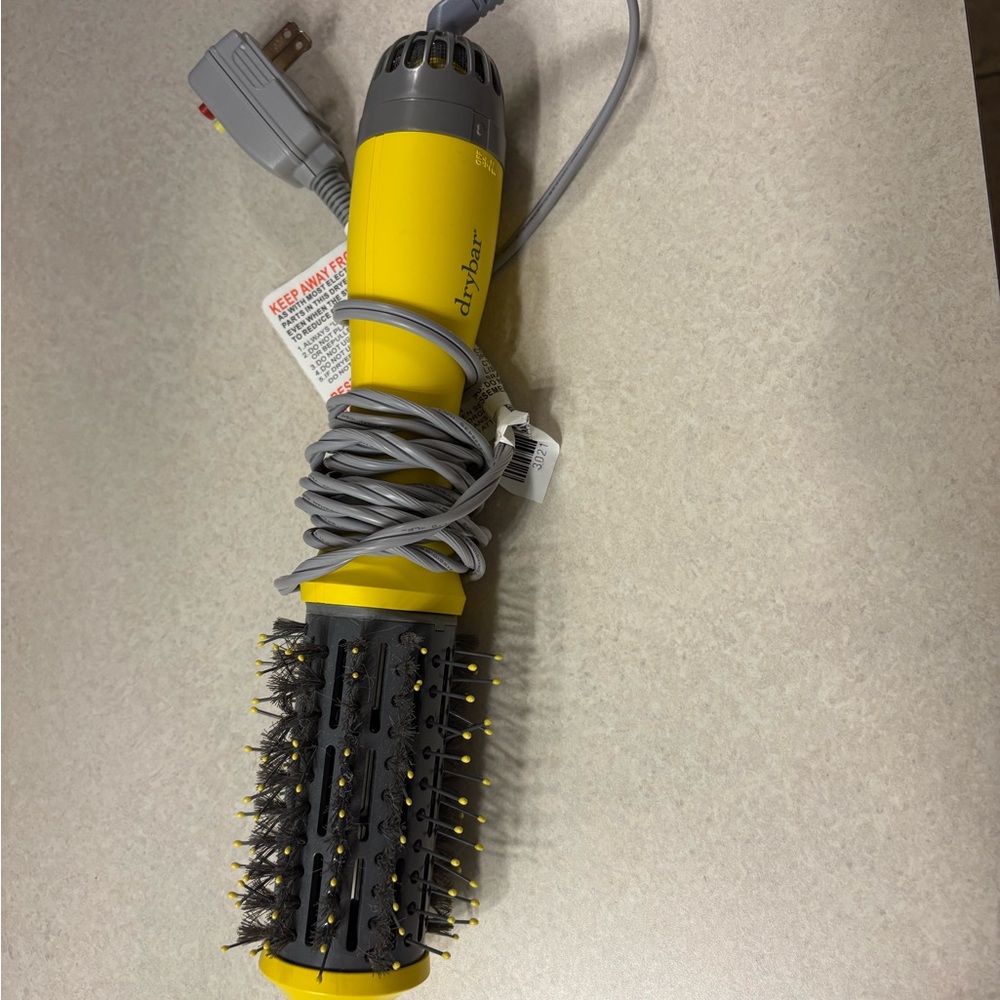 Drybar Vibrant Yellow and Gray Styling Brush